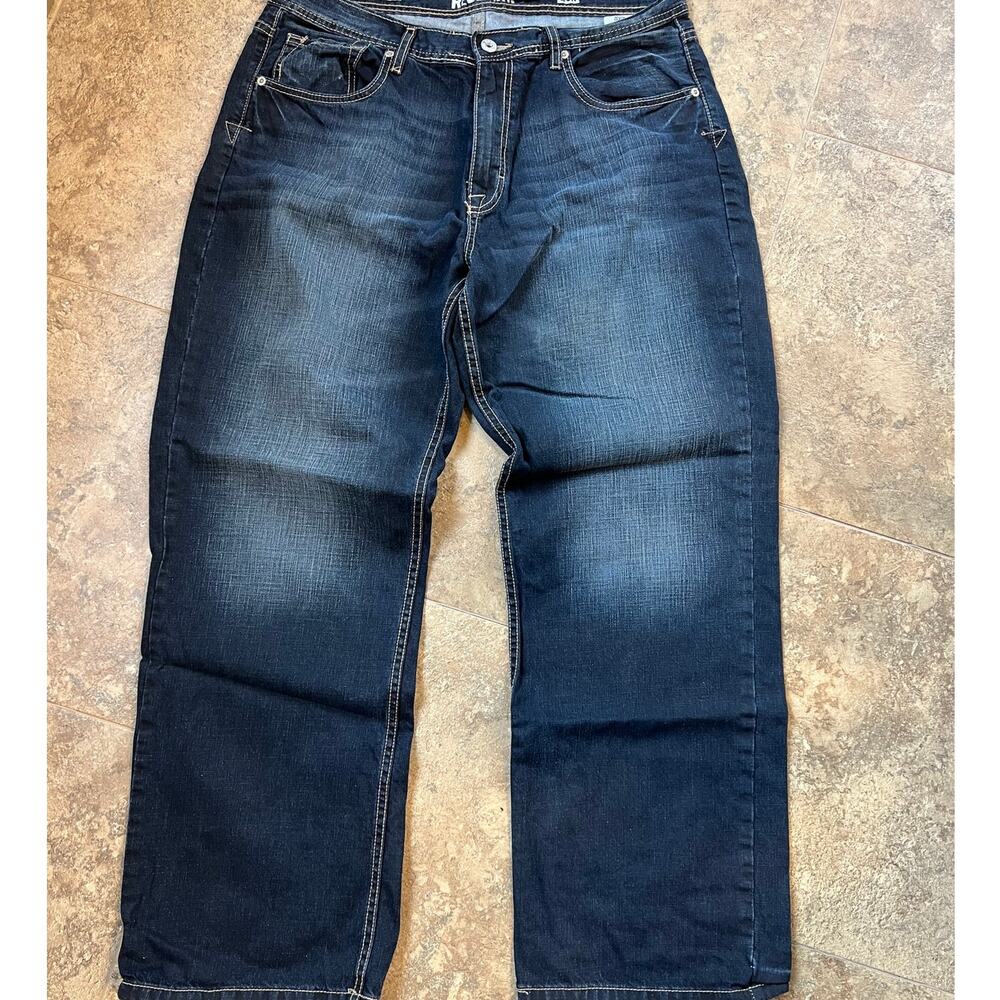 ReClaim Loose Straight Cotton Denim Jeans, Men's size 40R